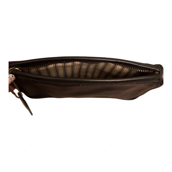 Coach Dark Black Leather Wallet or Makeup Bag - Picture 5 of 5